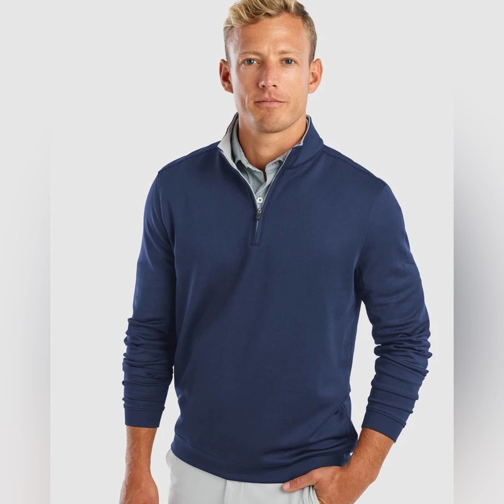 Johnnie O Diaz Diaz PREP-FORMACE 1/4 Zip Pullover Navy S NWOT - Picture 4 of 5